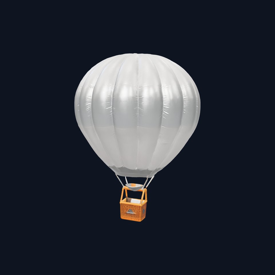 Futuristic Metallic Hot Air Balloon model pack